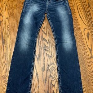 Silver jeans worn once. To short for me.